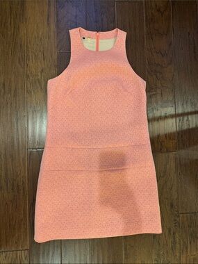 Sleeveless Pink Textured Sheath Dress